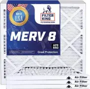 Filter King 24x28x2 Air Filter 4-PACK MERV 8 Actual Size 24 x 28 x 1.75"