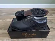 NEW Footjoy Classics Dry Premiere Mens Golf Shoes 50616 BLK/BLK Croc 10D