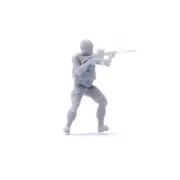 Resin 1/64 Unpaint Targeting SWAT Police Scene Prop Figure Diorama Miniature Toy
