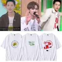 在飛比找蝦皮購物優惠-nct dream黃仁俊羅渽民同款打歌衣服寬松印花短袖T恤純