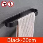 Self-Adhesive Black Bath Towel Holder Bathroom Towel Rack No Punch Towel Rail Ra