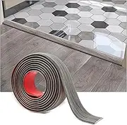 Art3d Self Adhesive Vinyl Floor Threshold Transition Strip, Laminate Flooring Divider Strips for Joining Gaps,Carpet Threshold,Floor Tiles, 122 x 4 CM, Grey
