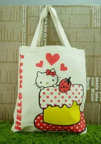 在飛比找樂天市場購物網優惠-【震撼精品百貨】Hello Kitty 凱蒂貓 直式帆布提袋