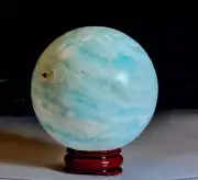 Caribbean Calcite Crystal Sphere With Nice Blue Color & Pattern from Pakistan