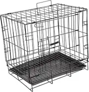 Sosoport 1 Set Folding Dog Cage Pet Kennel Shelter Indoor Rabbit Enclosure Portable Dog Tent Indoor Rabbit Cage Large Dog Crate Small Animal House Playpen Kennel Pet Cage Iron Wire Black