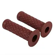 Non Slip Motorcycle Handlebar Grips 22mm 7/8" Vintage Soft Rubber Handle Hand Grips for Motorcycle - Grips (Brown)