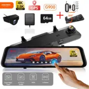 WOLFBOX G900 Mirror Dash Camera 4K Dash Cam Front and Rear with Free OEM Bracket