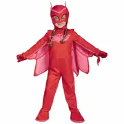 Owlette Deluxe PJ Masks Red Superhero Glow In The Dark Toddler Girls Costume