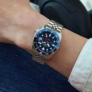【SEIKO 精工】Seiko 5 Sports系列 精工5號GMT雙時區不鏽鋼機械錶-藍黑42.5mm_SK028(SSK003K1/4R34-00A0B)