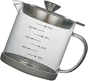LIFKOME Stainless Steel Oil Strainer Grease Container Scale 1000ml Frying Oil Container