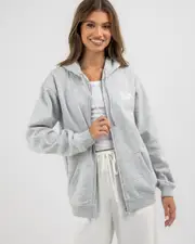 [Roxy] Roxy Women's Surf Stoked Zip Through Hoodie in Heritage Heather Grey Size Medium M Heritage Heather Grey