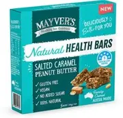Mayvers Natural Health Bars Salted Caramel Peanut Butter G/F (5Bars) 150g