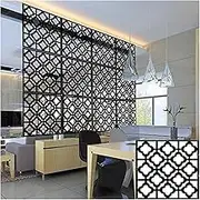 Hanging Room Divider, Black Wood Plastic Privacy Screen Panel, Portable Room Partitions for Separator, Wall Dividers Room Decoration(40pcs)