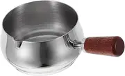 Generic Sauce Cup with Wooden Handle Condiment Dish for Dipping Sauces for Home Parties and Restaurants Versatile Design for Steak and Salad