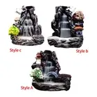Waterfall Incense Burner Censer Incense Cone Holder Resin Crafts for Meditation