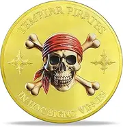 Pirates Challenge Coin | Legendary Treasure Medallion | Embrace The Spirit of Adventure and The Legacy of The Knights Templar | Ideal Gifts for History Buffs, Adventurers, and Collectors
