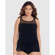 Miraclesuit Swim Illusionists Mirage Floaty Layered Tankini Top PLUS