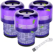 Vacuum Filters Replacement for Dyson V11 Torque Drive V11 Animal V11 Extra, Replacement Part # 970013-02, 3 Pack