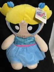 NWT Rare HTF Build A Bear Power Puff Girls Bubbles W/ Dress Fast Ship