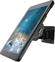 On Wall Mount Bracket for iPad 9.7-Inch,with Anti Theft Security Lock, Arbitrary Adjustment,Metal,(Black)