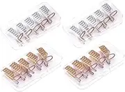 Beatifufu Essential Nail Salon Supply 20pcs Metal Nail Tips French Nail Forms Set