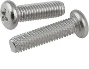 10/20pcs Phillips Pan Head Machine Screws M3 M4 M5 GB818 Round Head Cross Bolts 201 Stainless Steel Length 6/10/12/16/20/25mm(M4x25(10pcs))
