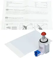 Dishwasher Drain Valve Compatible with Bosch Siemens Neff 11033896 ex 00631199 Errore E19 + Protection + User Manual Original BSH with Fluorescent Keyring