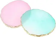 LALADEFIEE 2pcs Nail Palette Manicure Color Mixing Pallet Artist Mixing Plates Tray Nail Art Palette Nails Polish Mixing Pallet Nail Color Mixing Pallet Nail Tools Nail Art Mixing Tray Resin