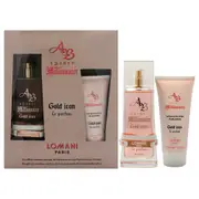 Lomani AB Spirit Millionaire Le Parfum Gold Icon for Women 2 Pc Gift Set 3.3oz EDP Spray, 3.3oz Body Lotion