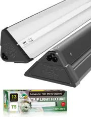T5 Reptile Light Fixture Combo Kit 8W (New Upgrade), Desert UVB 10.0 12" Fluores