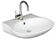 Caroma Pearl 500 Wall Mounted Basin - 3 Tapholes