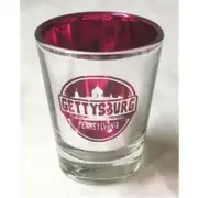 GETTYSBURG PENNSYLVANIA FOIL PINK LOGO GLASS SHOTGLASS NEW