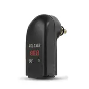 12V-24V 2.4A Dual USB Charger Adapter LED Voltmeter For BMW Din Socket Hella Plug Motorcycle