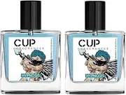 50ML Blue Glass Bottle Men's 2 In 1 Cologne Luxurious Scent For The Modern Gentleman Portable Perfumes Eau De Cologne Men's Perfume 2pcs
