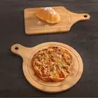 Round/rectangle Wooden Pizza Board With Handle Serving Tray Cheese