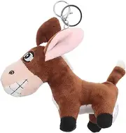 [Beaupretty] Cute Cartoon Donkey Plush Keychain Stuffed Animal Pendant with Keyring Creative Bag Charm for Portable Backpack Decoration for Parties and Daily Use