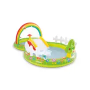 Intex 2.9m Inflatable Garden Kids Play Centre/Toys Water Slide/Outdoor Pool 3y+