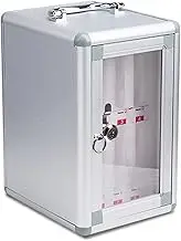 Phone Storage Cabinet Mobile Phone Storage Box Cell Phones Storage Desktop Transparent Storage Box with Handle and Security for Mobile Phone Locker Office,8Slots
