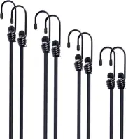 Bungee Cords with Hooks 8 Pack Bungee Cord Includes 12 Inches, 18 Inches, 24 Inc