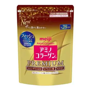 明治 meiji 氨基酸 膠原蛋白粉 加強版 PREMIUM 補充包 28天份 196g【2包組】