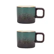 Espresso Cups Set of 2 2 oz Ceramic Espresso Cups Demitasse Cups for Tea or C...