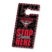 Essendon Bombers AFL Xmas Santa Stop Here Door Hanger