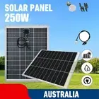 250W 12V Bifacial Solar Panel Kit Mono Fixed RV Camping Caravan Battery Charging