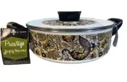 Vtg Mid Century Prestige Japy Marne Paisley Enamel Cookware France New/Old w/tag