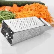 ​4Sided Stainless Steel Box Cheese Carrot Food Grater Shredder Slicer Handy Tool