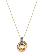 Bloomingdale's Fine Collection Diamond Double Circle Necklace in 14K Yellow Gold, 0.45 ct. t. w.