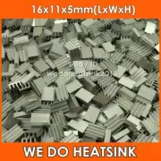 100pcs 16*11*5mm Extuded CPU Aluminum Heat Sink Heatsink 16x11x5mm