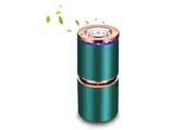 Mini Air Purifier USB Air Purifiers for Car Office Desk Small Room, Super Quiet with LED Night Light, No Adapter(Green)