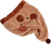 LALADEFIEE Women's Hair Drying Cap Animal Print Fast Dry Soft Gentle Hair Towel Hat for Shower