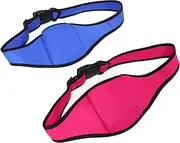 WHAMVOX 2PCS Adjustable Microphone Waist Bag Secure Mic Pouch for Fitness Instructors Portable Holder for Yoga Running